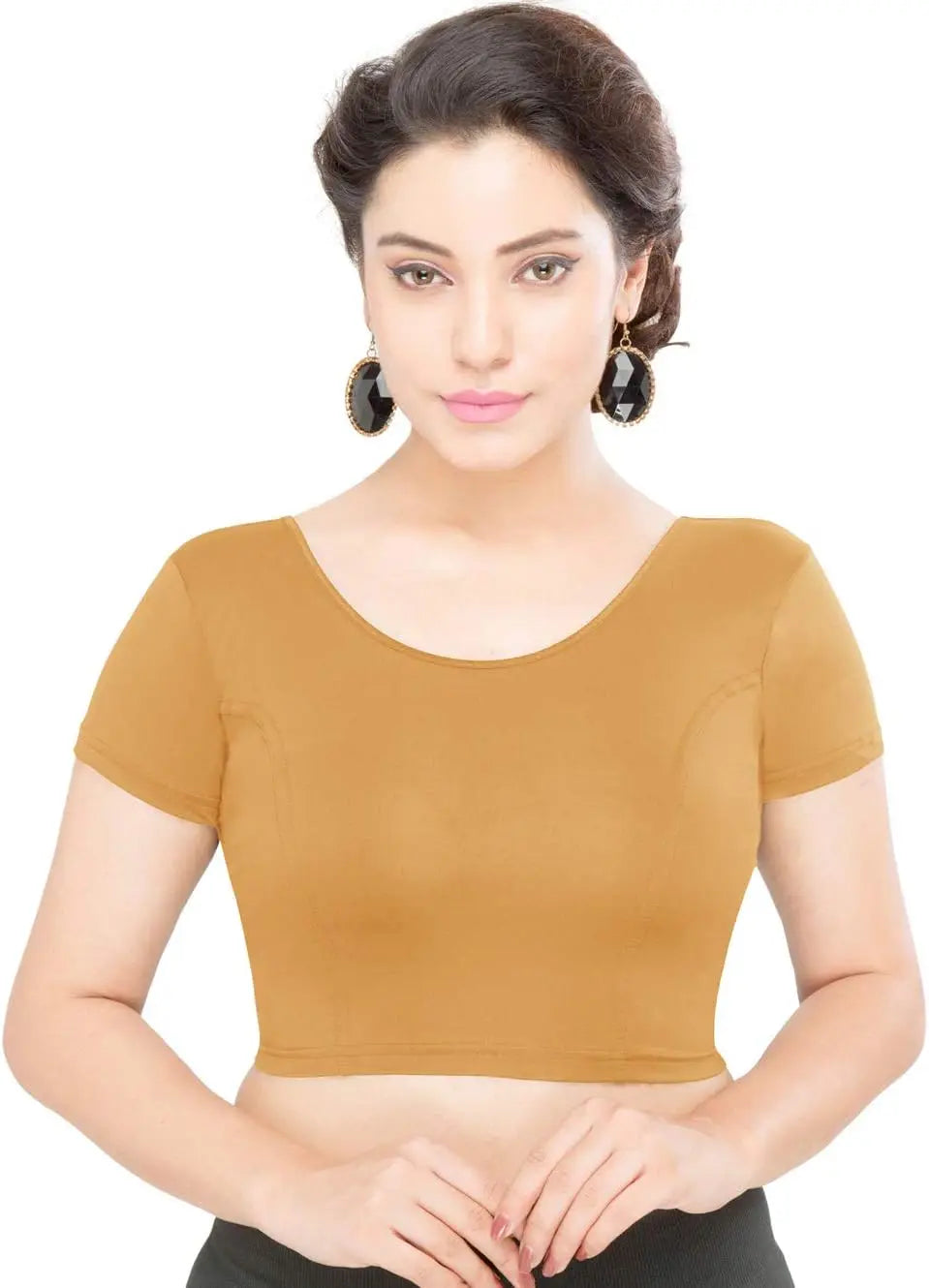 Gold Stretchable Women's Blouse Readymade Choli