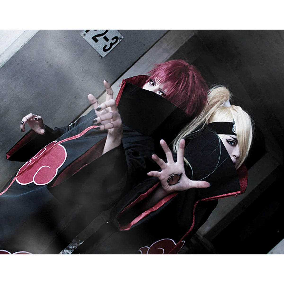 Anime Itachi Uchiha Akatsuki Cloak Cosplay Costume Set