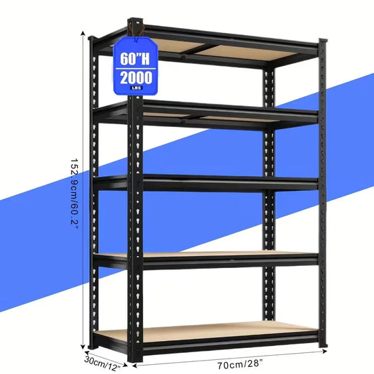 Heavy Duty Garage Shelving 2000 Lbs Capacity Adjustable Steel Racks