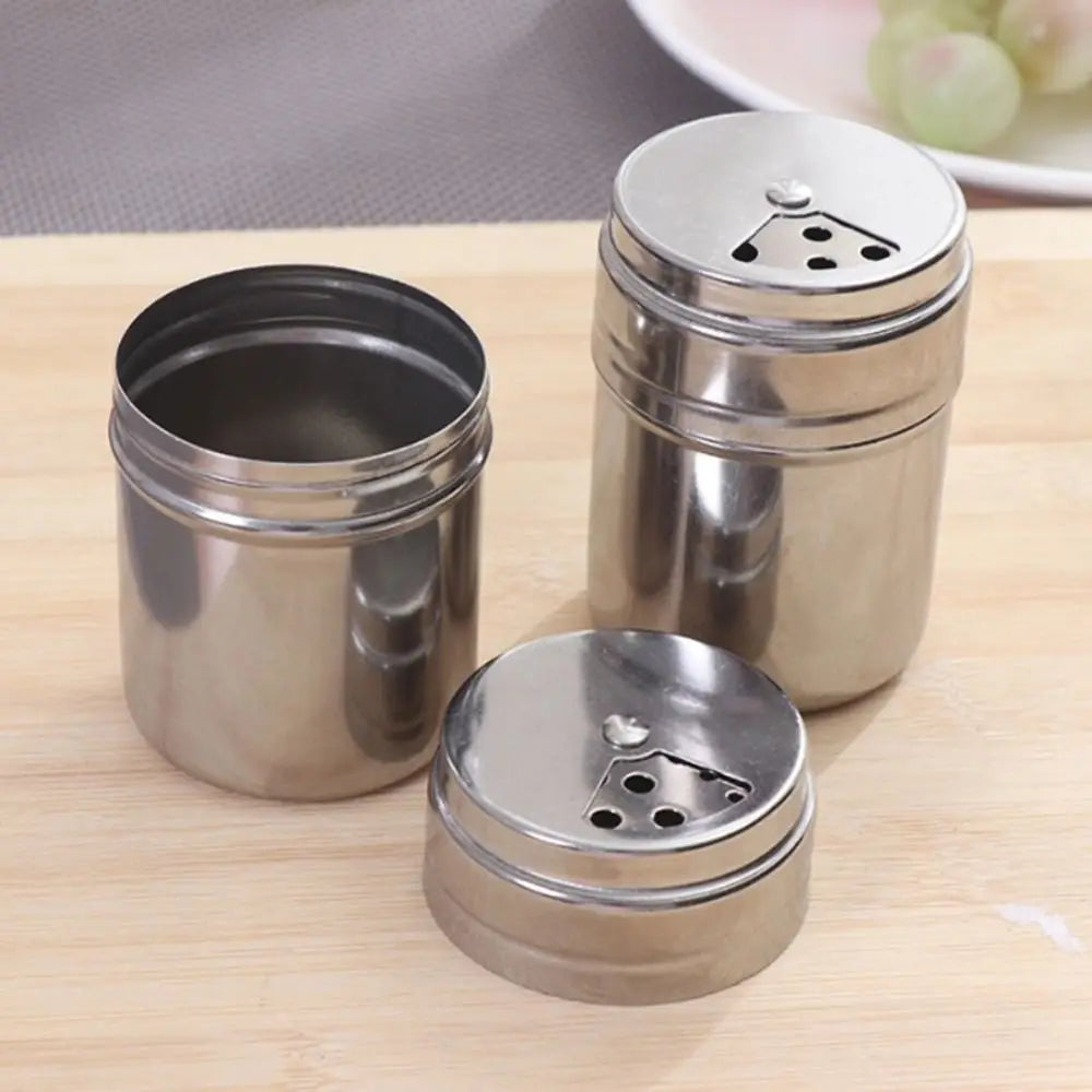 Stainless Steel Rotating Spice Shaker Jar For Salt And Sugar