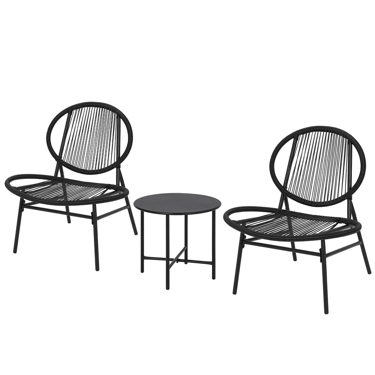 HiMISS Acapulco Patio Bistro Set Modern Outdoor Conversation Furniture
