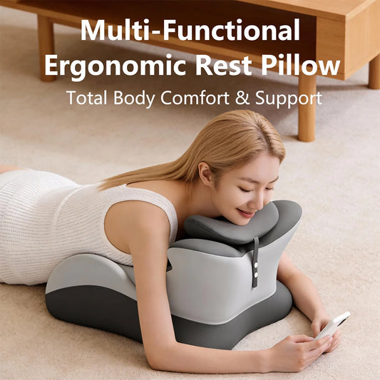 Ergonomic Memory Foam Prone Reading Pillow For Comfortable Bed Rest