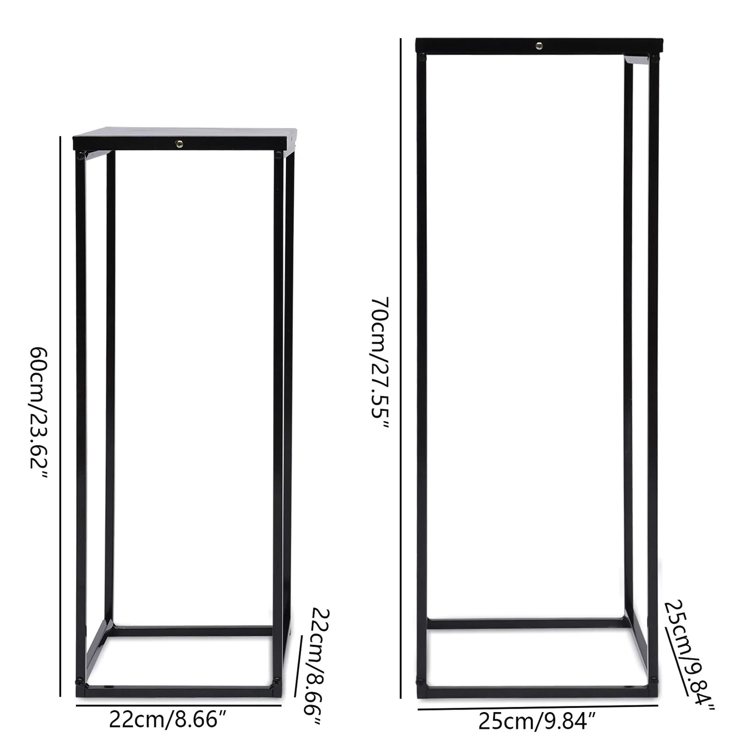 Metal Square Plant Stands 2 Pack Flower Holder Rack