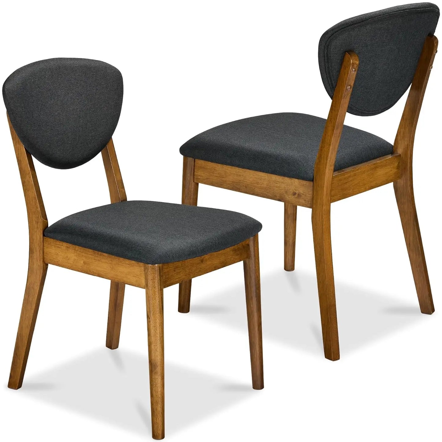 Mid-Century Modern Upholstered Dining Chairs Set Of 2