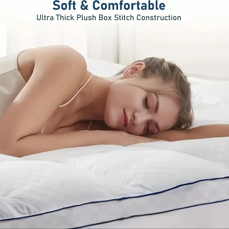 HGETVE Extra Thick Mattress Topper 1000Gsm Cooling Noiseless Fitted