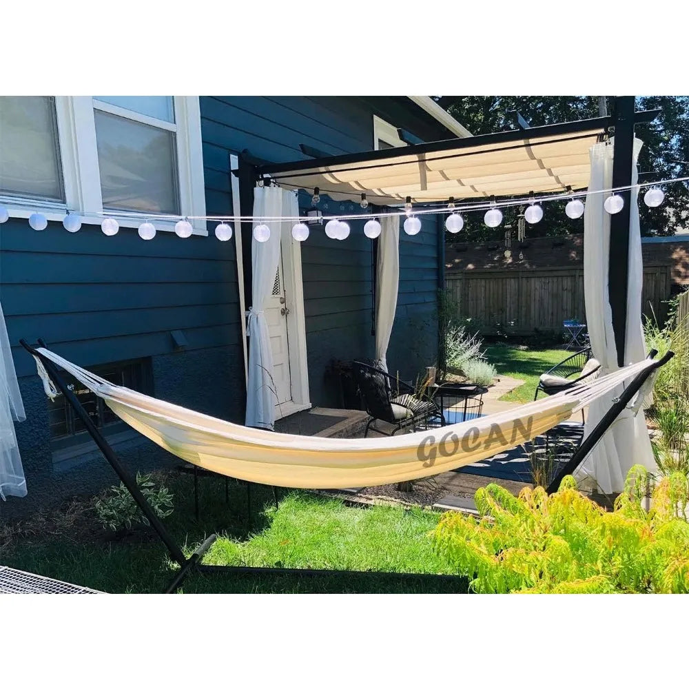 XIUWO Double Cotton Hammock For Two Indoor Outdoor Relaxation