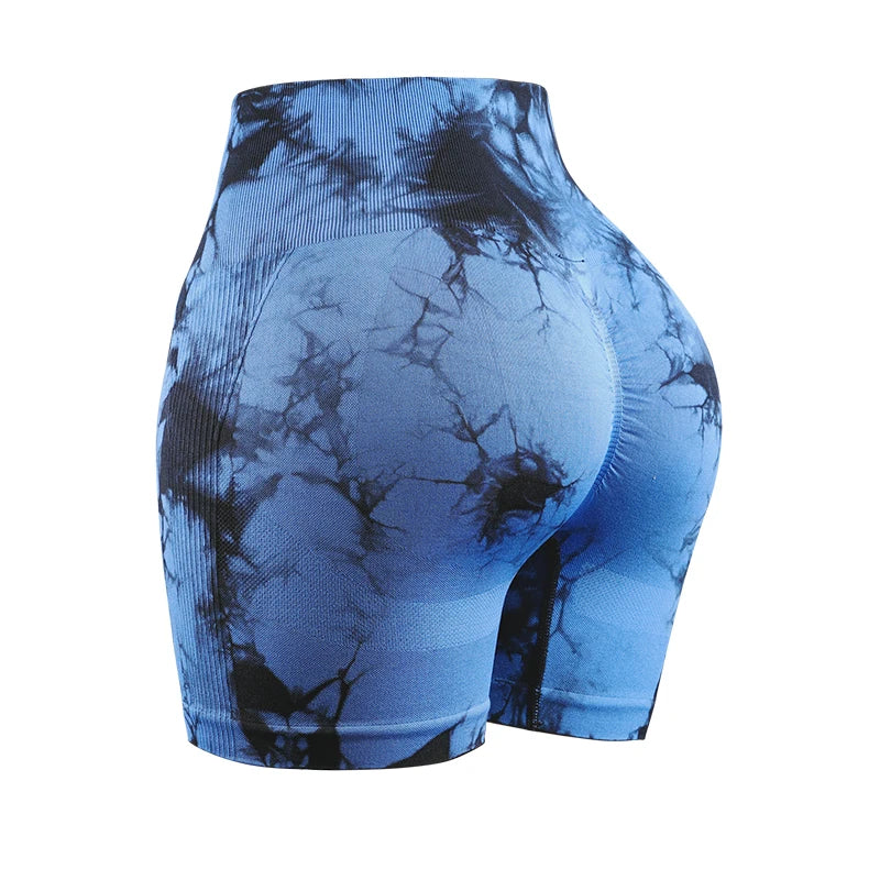 CHRLEISURE Seamless Ribbed Yoga Shorts High Waist Women Sportswear