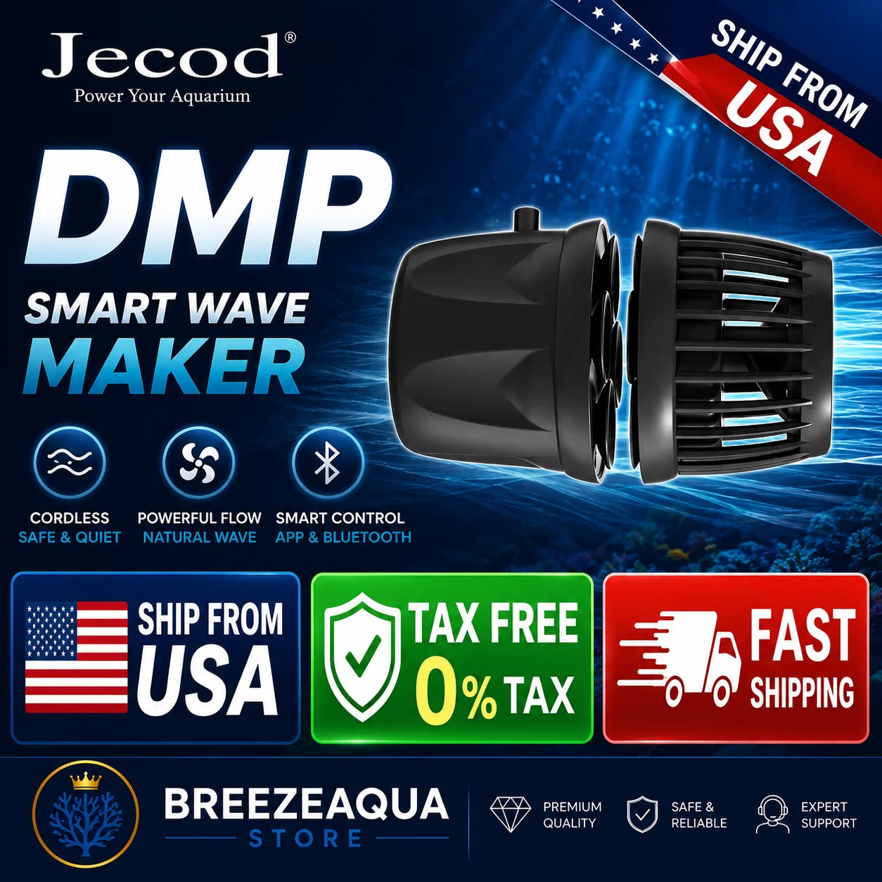 Jebao DMP Series Aquarium Wavemaker Pump With Bluetooth App Control