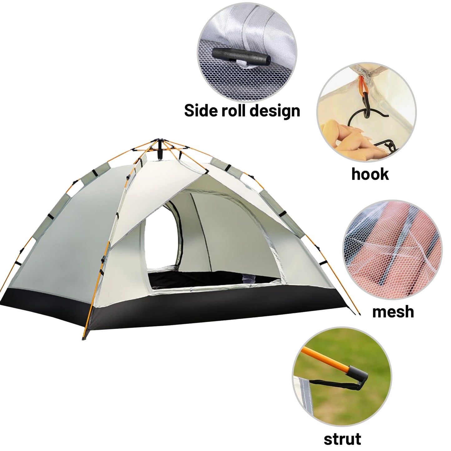Pakicetus Auto Tent With Quick 60-Second All-Weather Setup