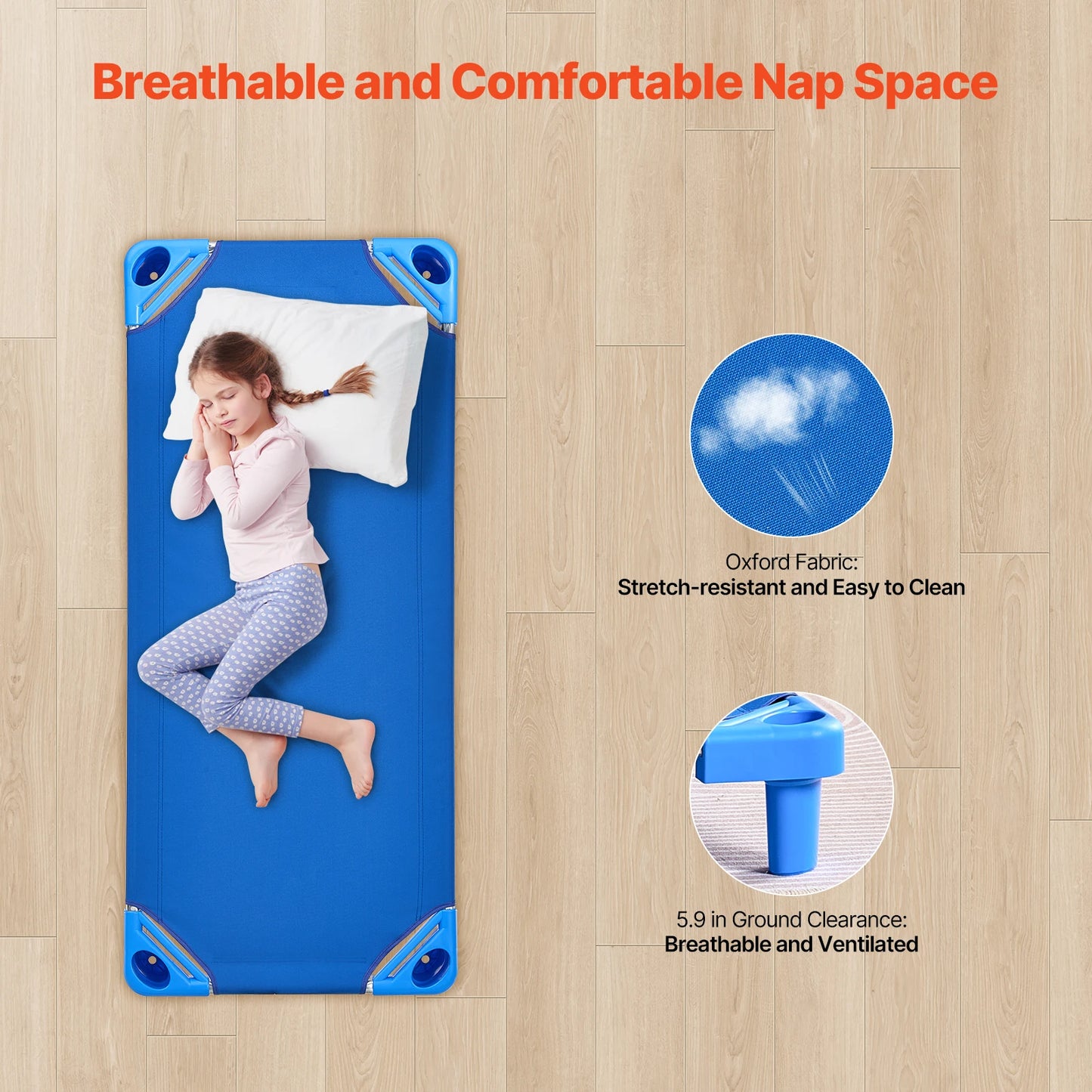 VEVOR Stackable Kiddie Nap Cots Pack Of Four Or Six