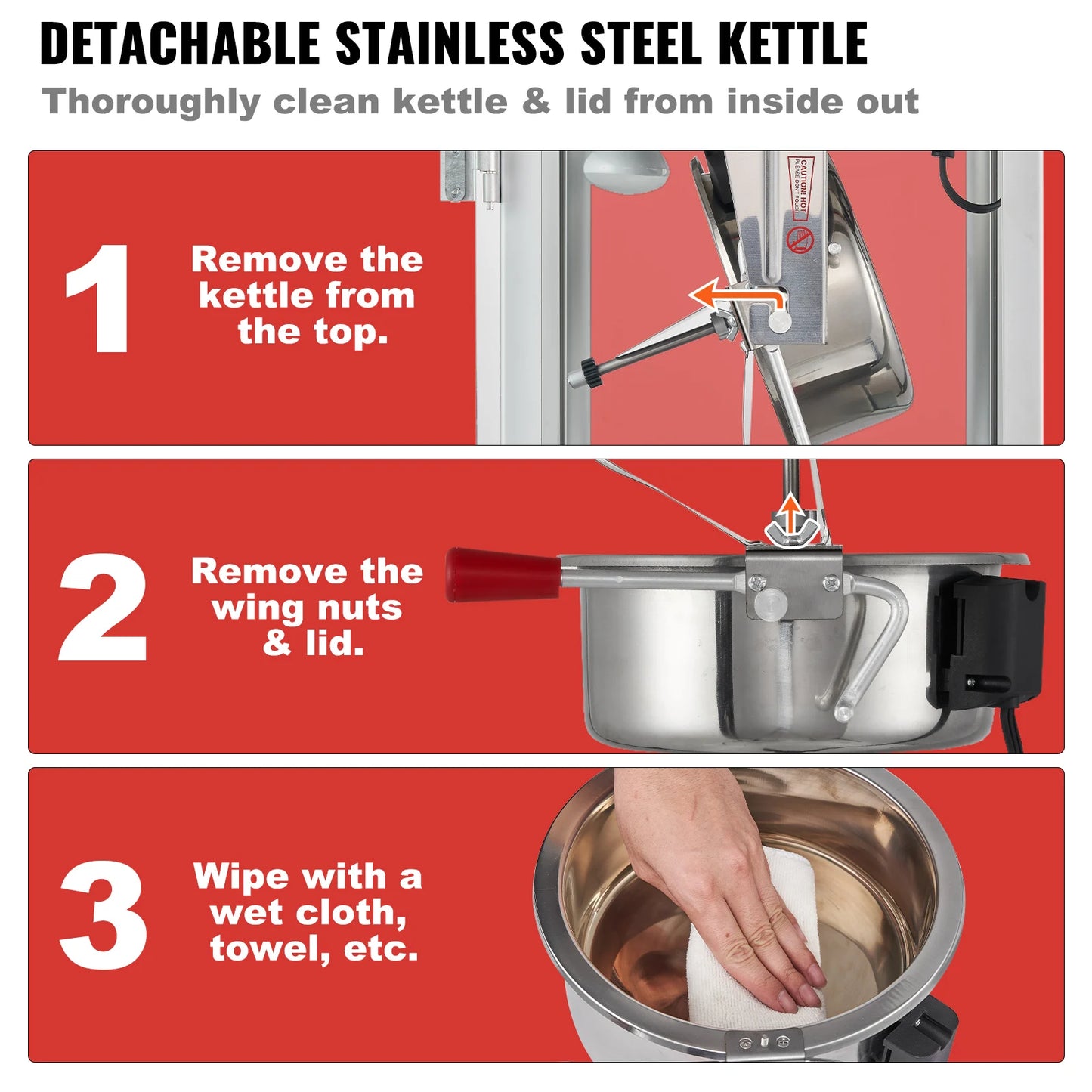 Succebuy Commercial Electric Popcorn Maker With 304 Stainless Steel