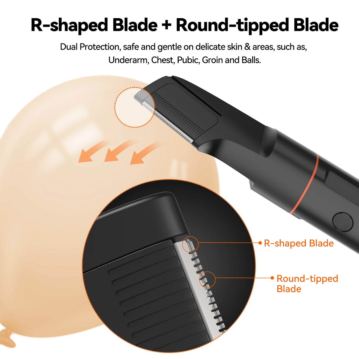 MAXGROOM 4 In 1 Body Hair Shaver Kit IPX6 Waterproof