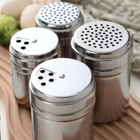 Stainless Steel Rotating Spice Shaker Jar For Salt And Sugar