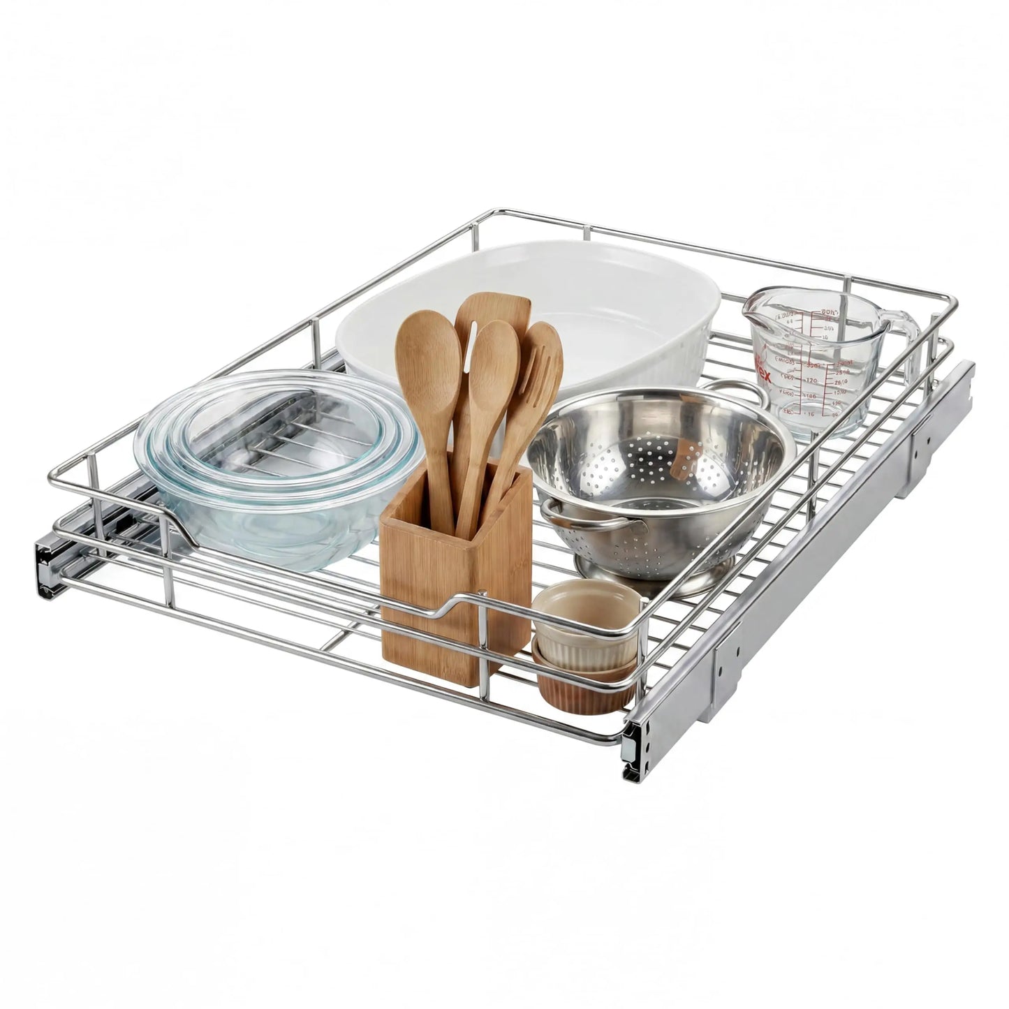 HiMISS Heavy Duty Stainless Steel Cabinet Pull Out Organizer