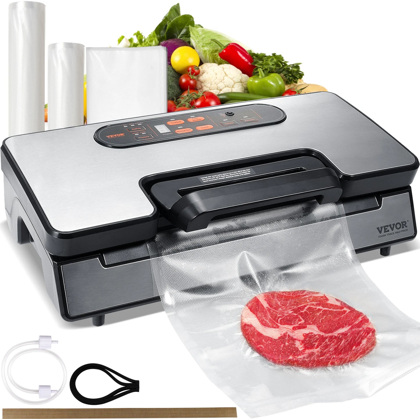 Succebuy 130W Vacuum Sealer With Bags For Kitchen Food Preservation