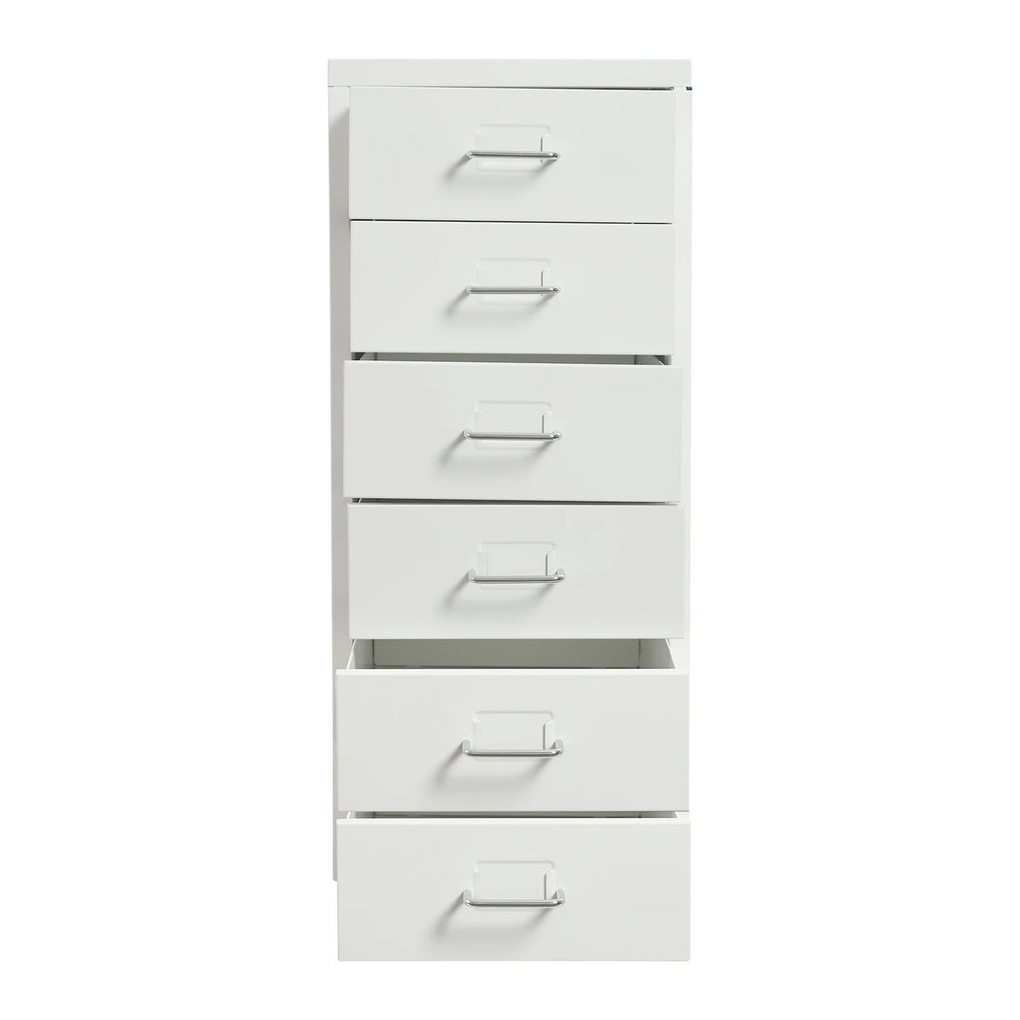 Lockable 6 Drawer File Cabinet On Wheels Metal Office Storage