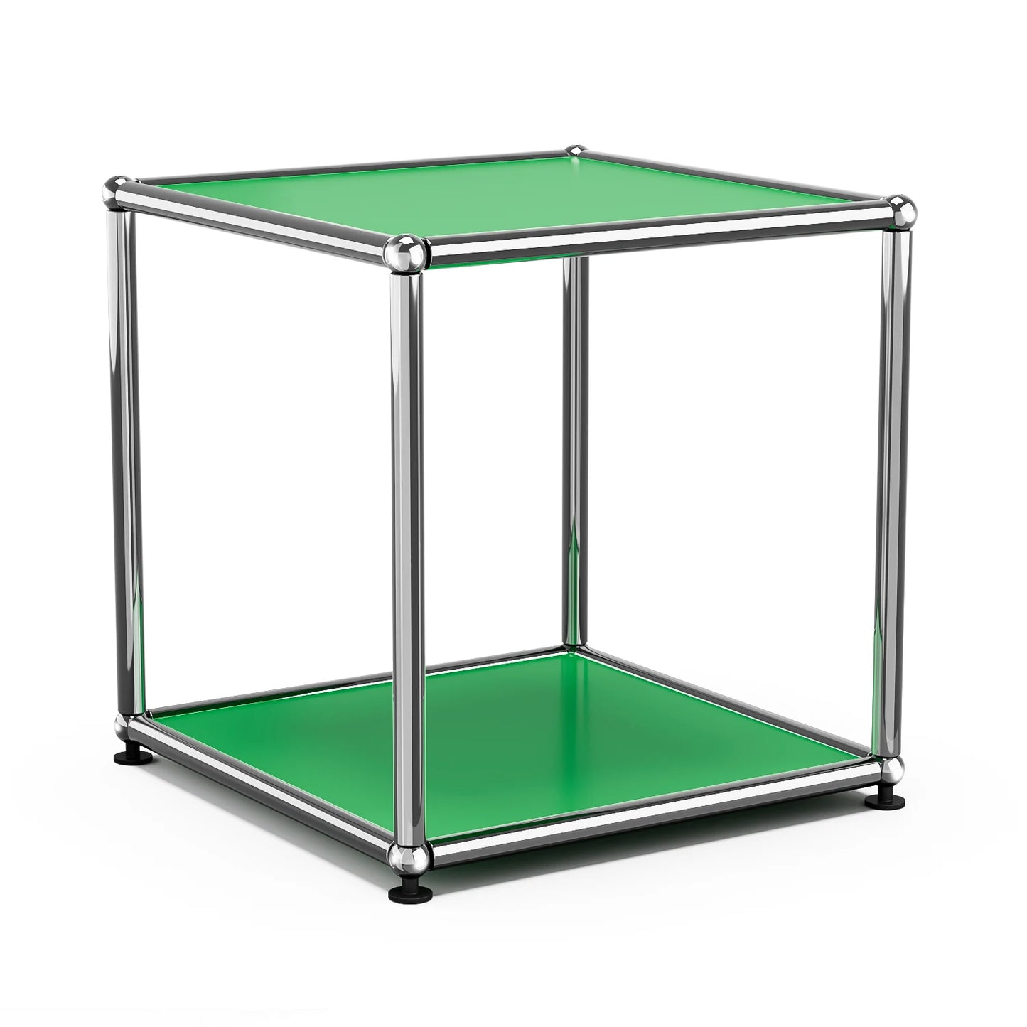 Furgle Modern Minimalist Metal Frame Side End Table With Shelf