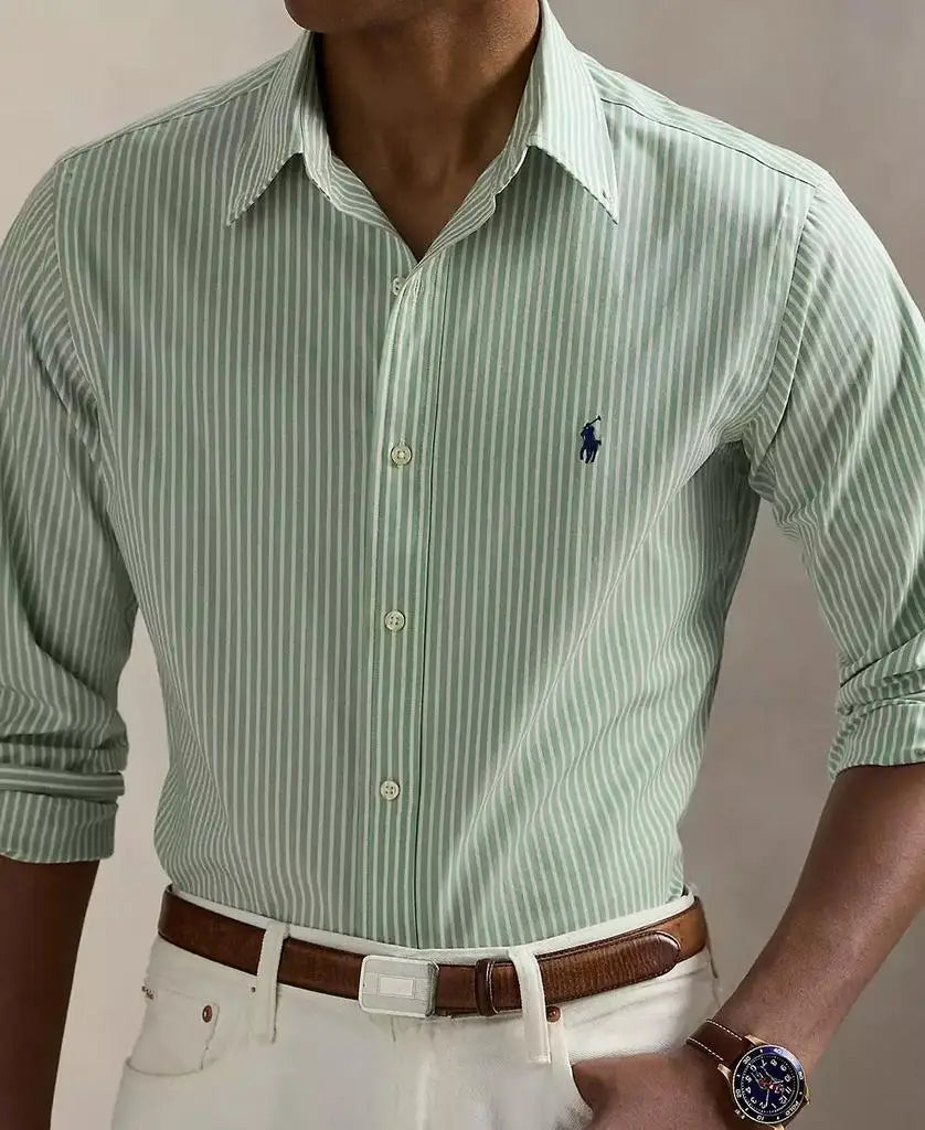 Ralph Lauren Men's Slim Fit Gingham Stretch Poplin Shirt