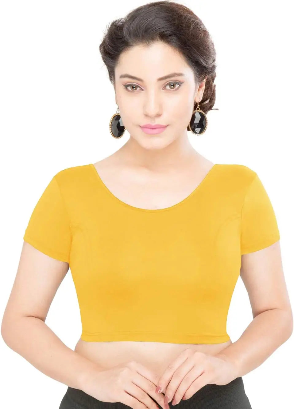 Gold Stretchable Women's Blouse Readymade Choli