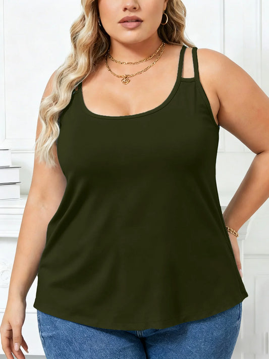 Classic Knit Camisole Featuring Double Straps And Relaxed Casual Fit