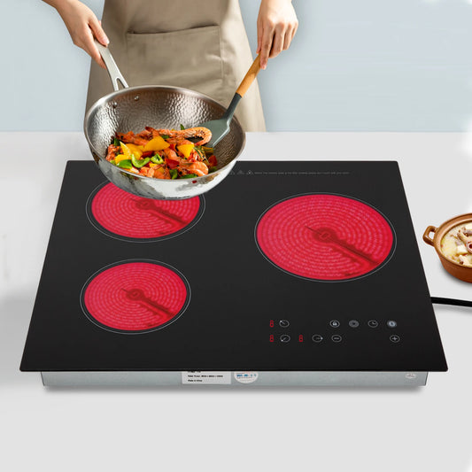 Portable Electric Ceramic Cooktop With Touch Control And Timer