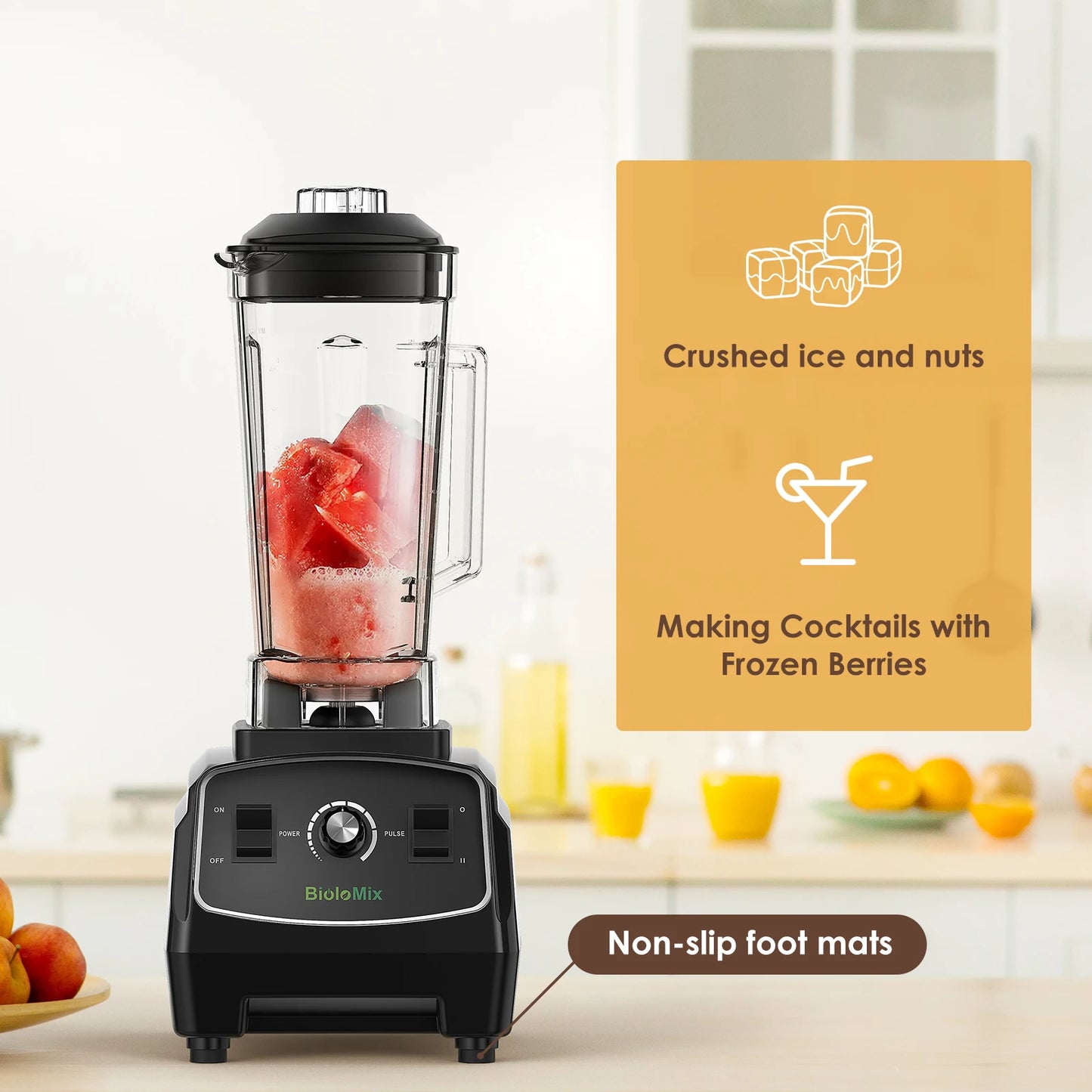 Biolomix Heavy Duty Commercial Blender Mixer 2200W