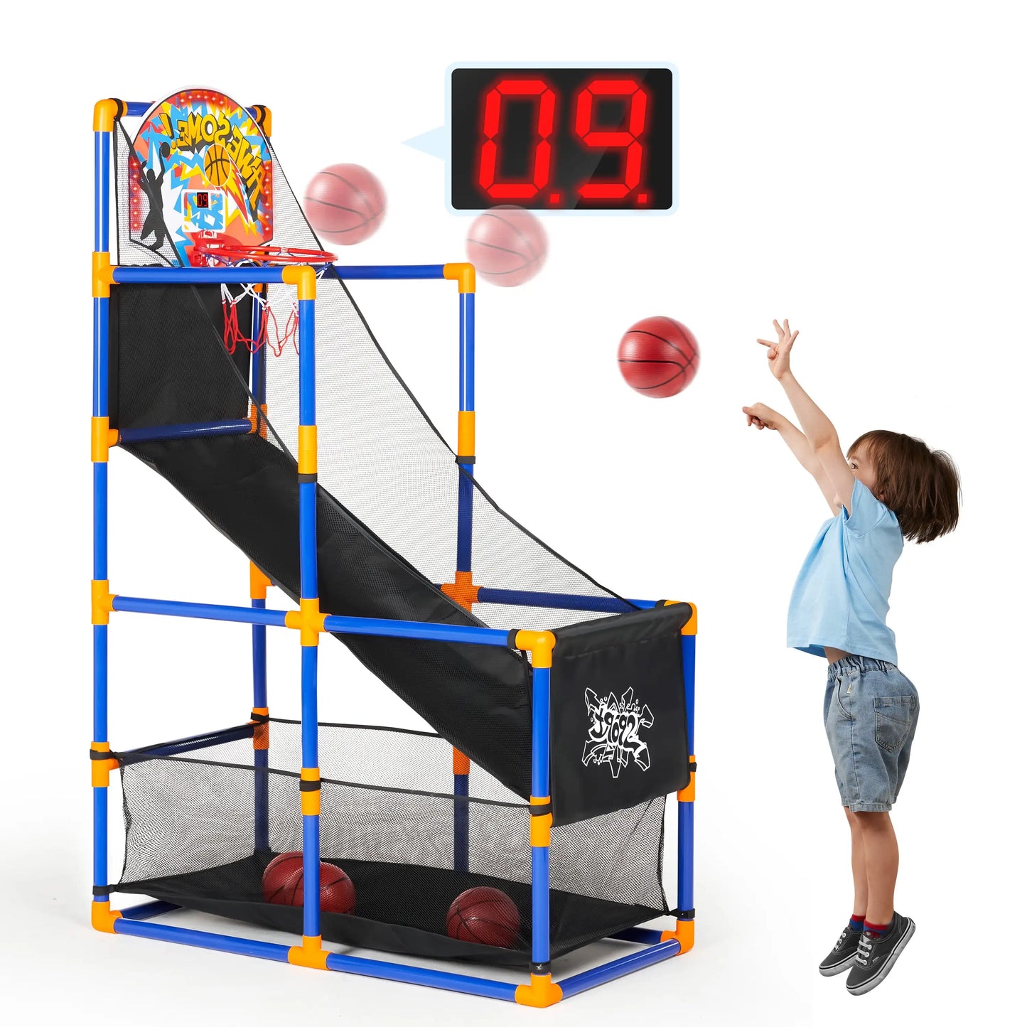 Joyfy Led Arcade Basketball Hoop Game Set For Children