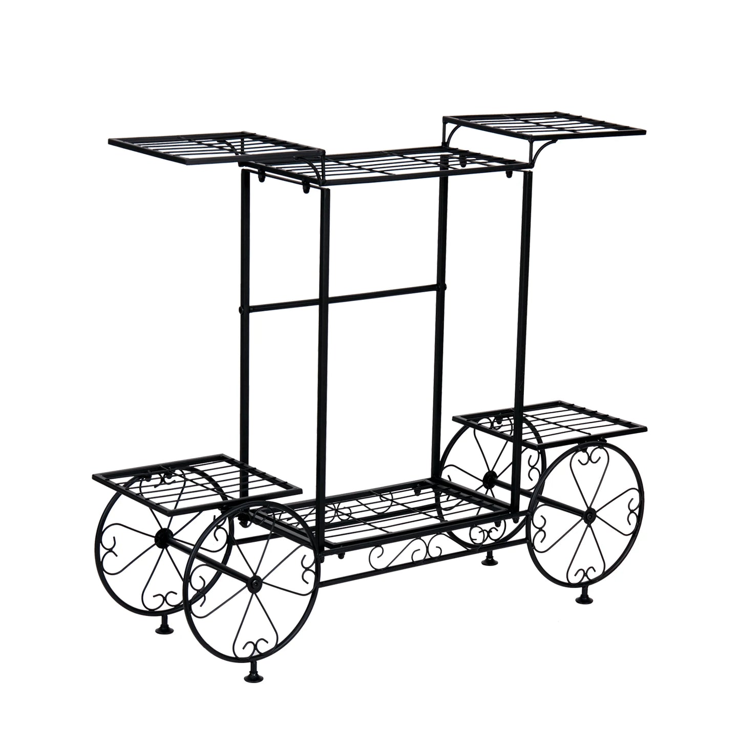 Wisfor Six Tier Metal Garden Plant Stand For Flower Pots