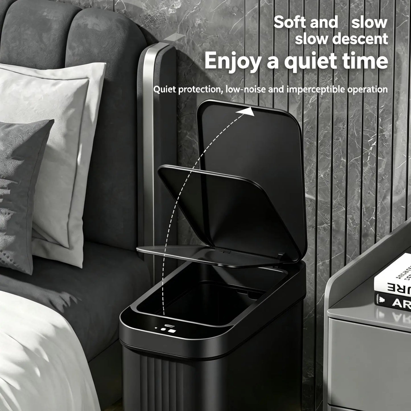 Smart WiFi Touchless Sensor Trash Can 2 Pack Home Use