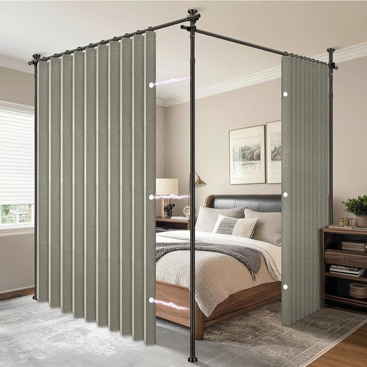Privacy Curtains For Room Divider With Blackout And Soundproof