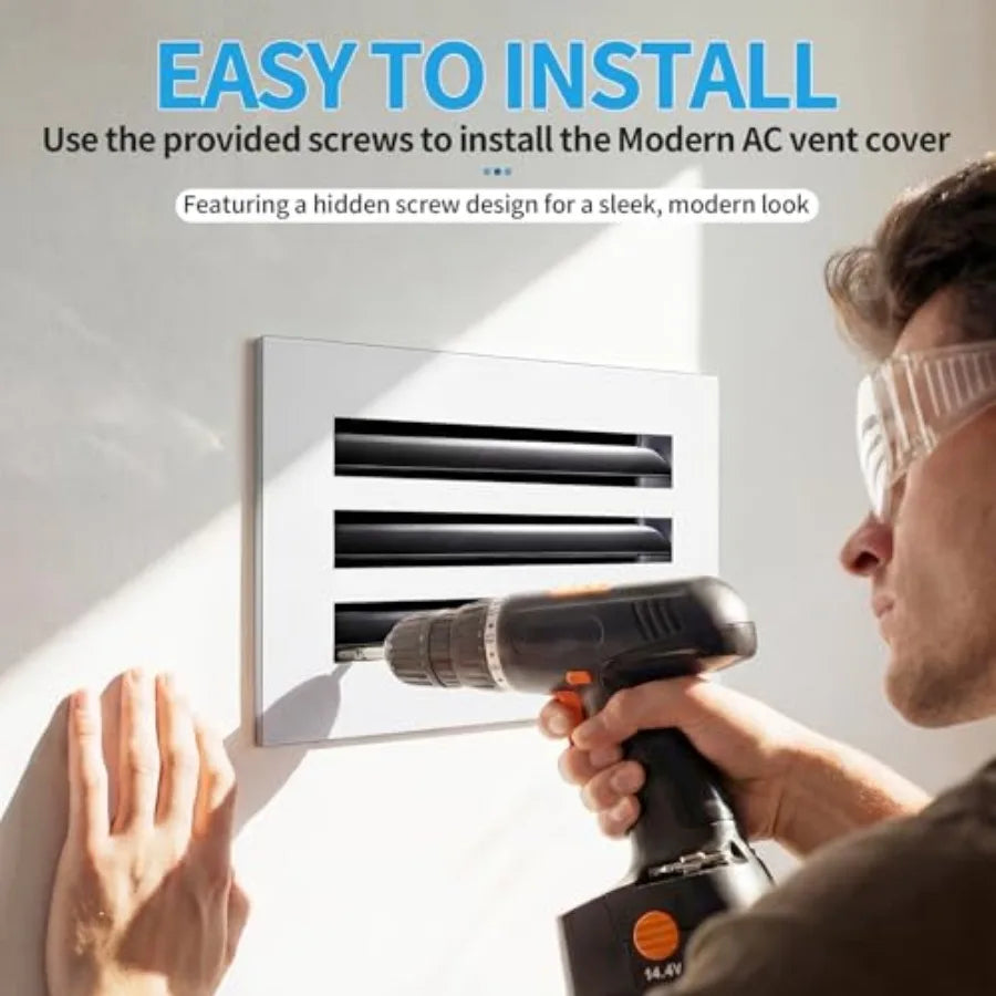 AC Vent Cover Decorative Grille With Linear Slot Diffuser Adjustable Airflow