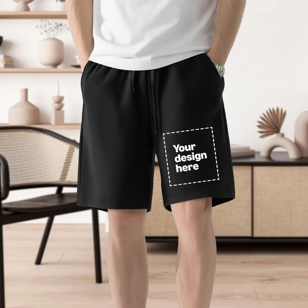 Custom Print Tech Shorts For Men With Front Image Print