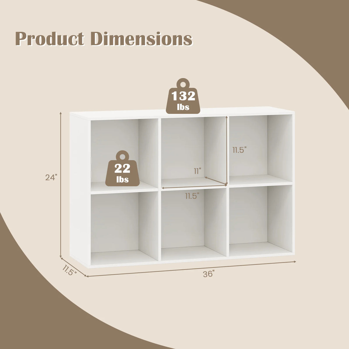HOMASIS Modern Cube Bookcase Versatile Storage Organizer Bookshelf