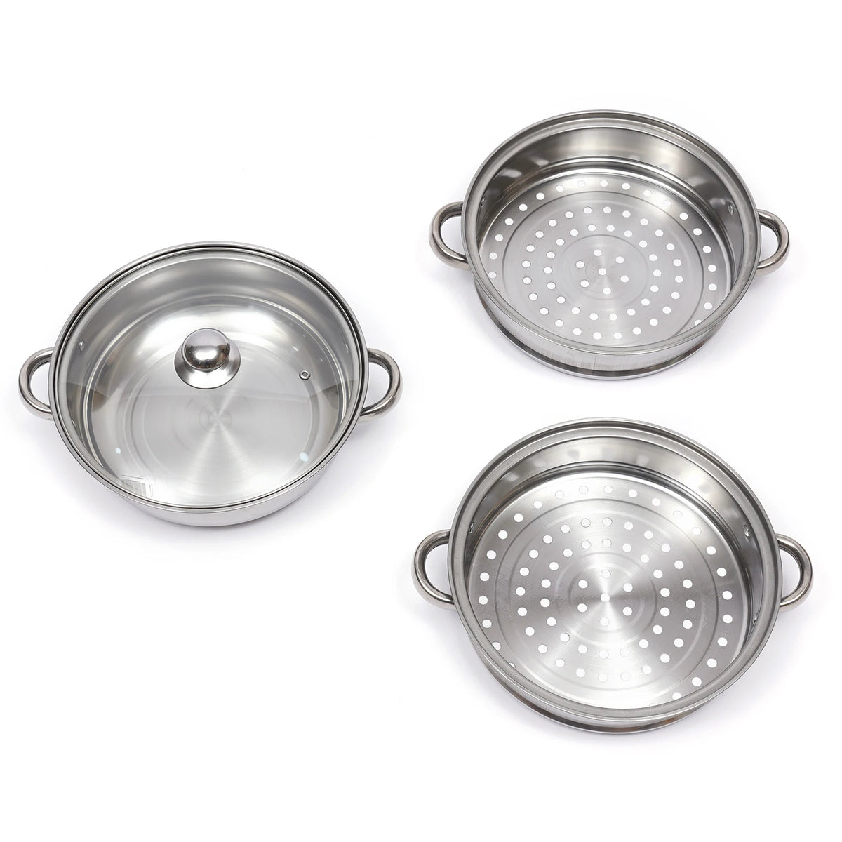 Bymaocar Stainless Steel Food Steamer With Lid For Healthy Cooking