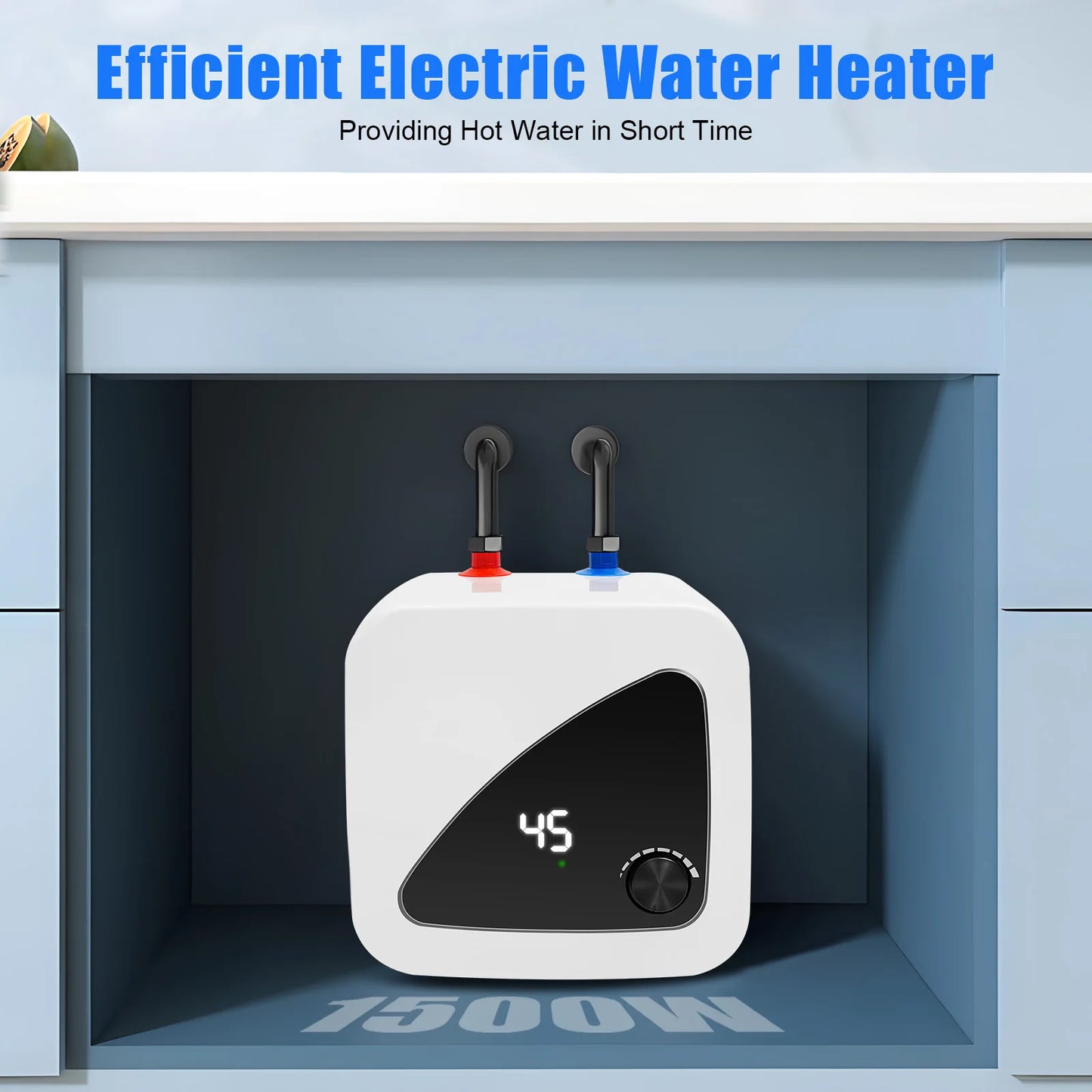 Newest Water Heater Electric Instant Hot Under Sink 1500W 110V
