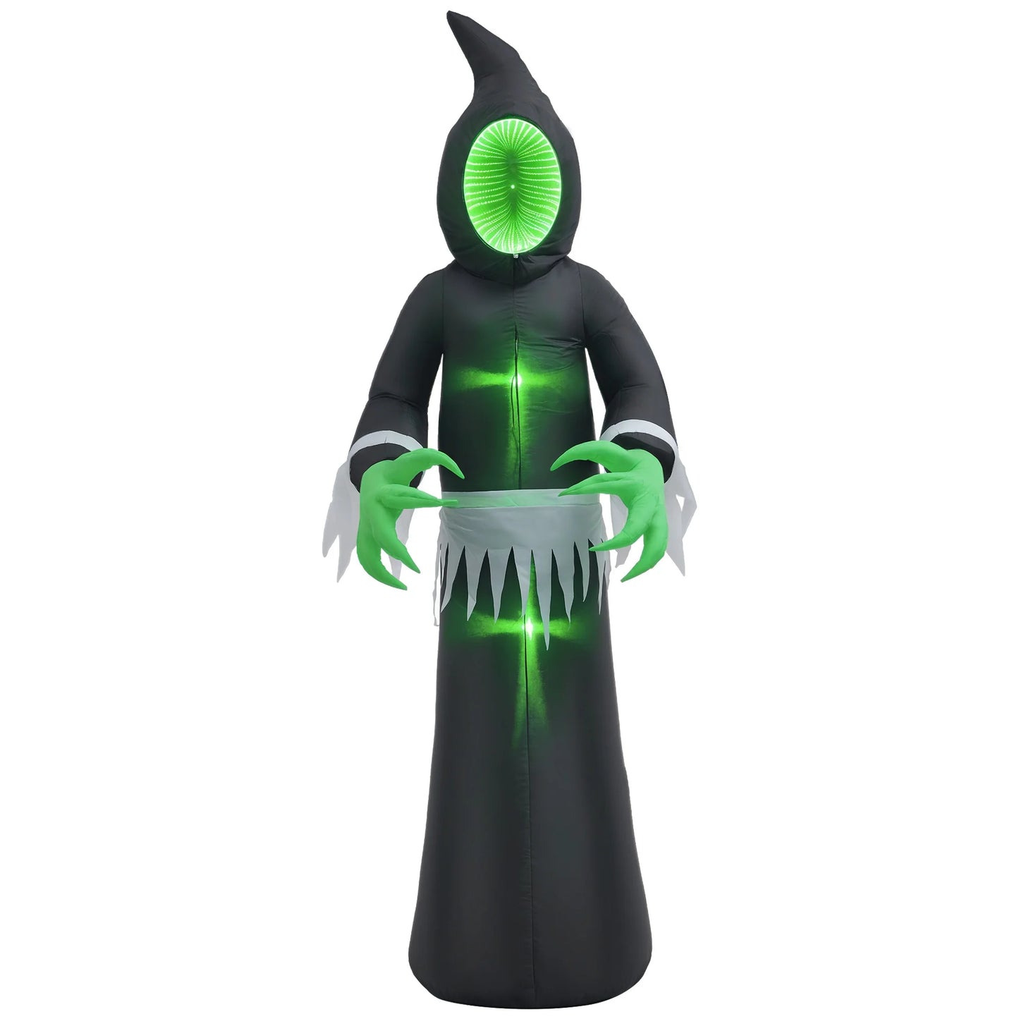 Halloween Mirror Face Ghost Inflatable Outdoor LED Display Decoration