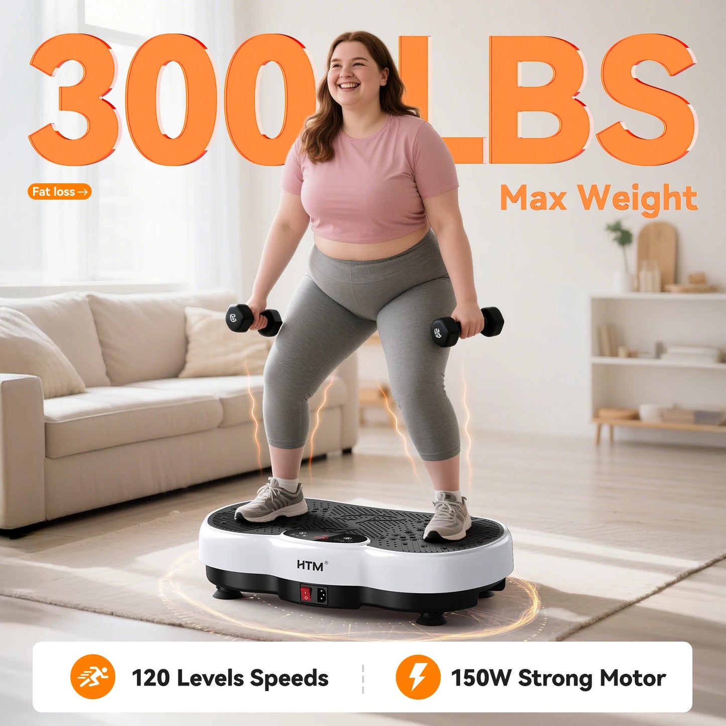Vibration Plate Exercise Machine Full Body Shaker Portable Fitness Equipment