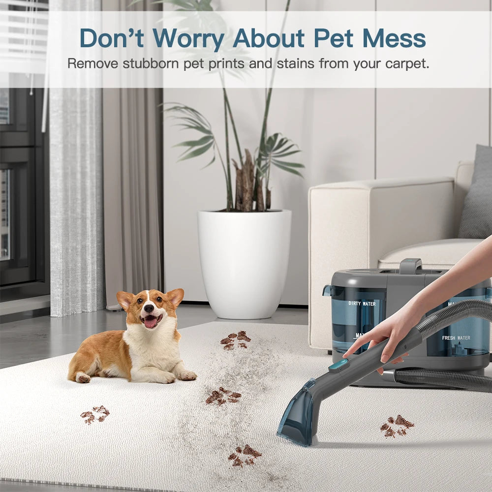 Prettycare 1.4m Hose Cordless Wet Dry Fabric Vacuum