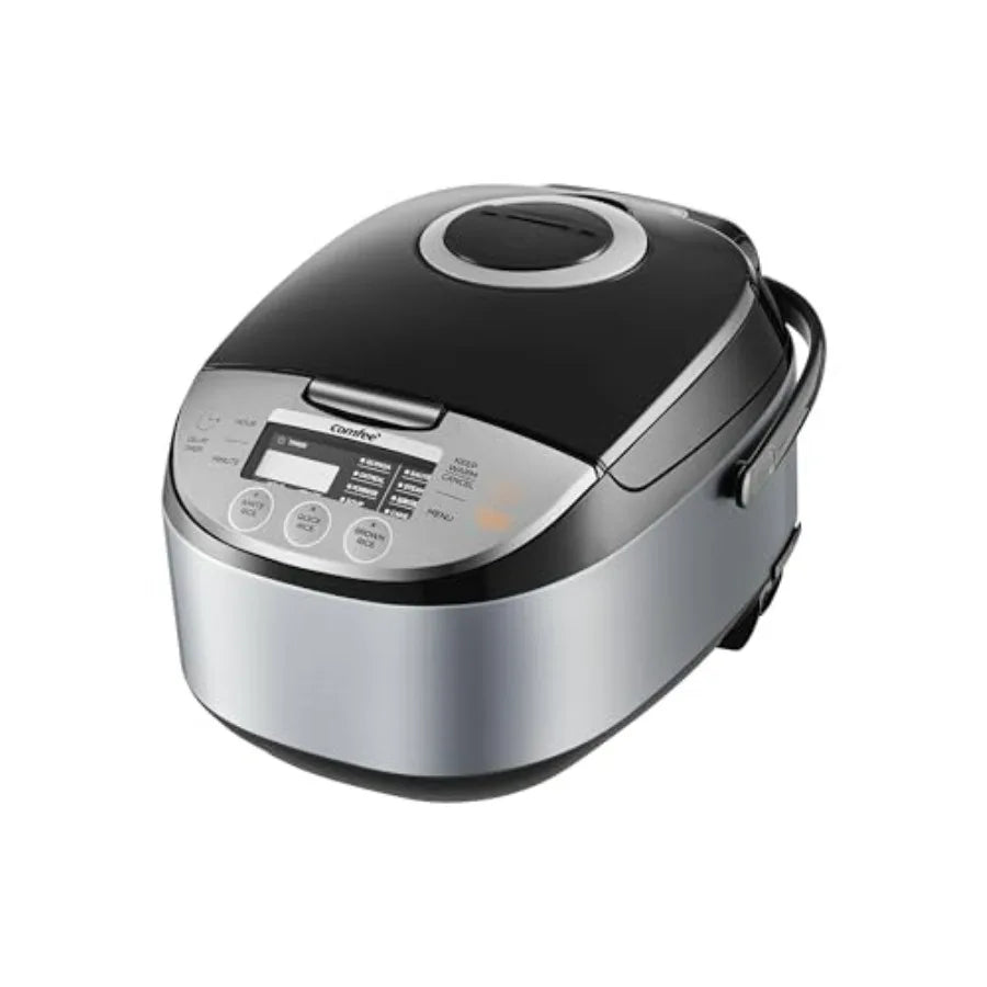 Portable Rice Cooker With Fuzzy Logic, Timer And Steamer