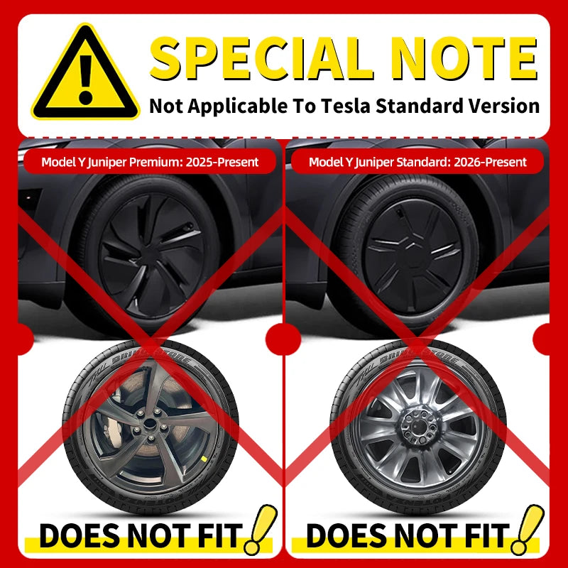 MOTENIO 4Pcs Arachnid Web Hub Caps for Tesla Model Y