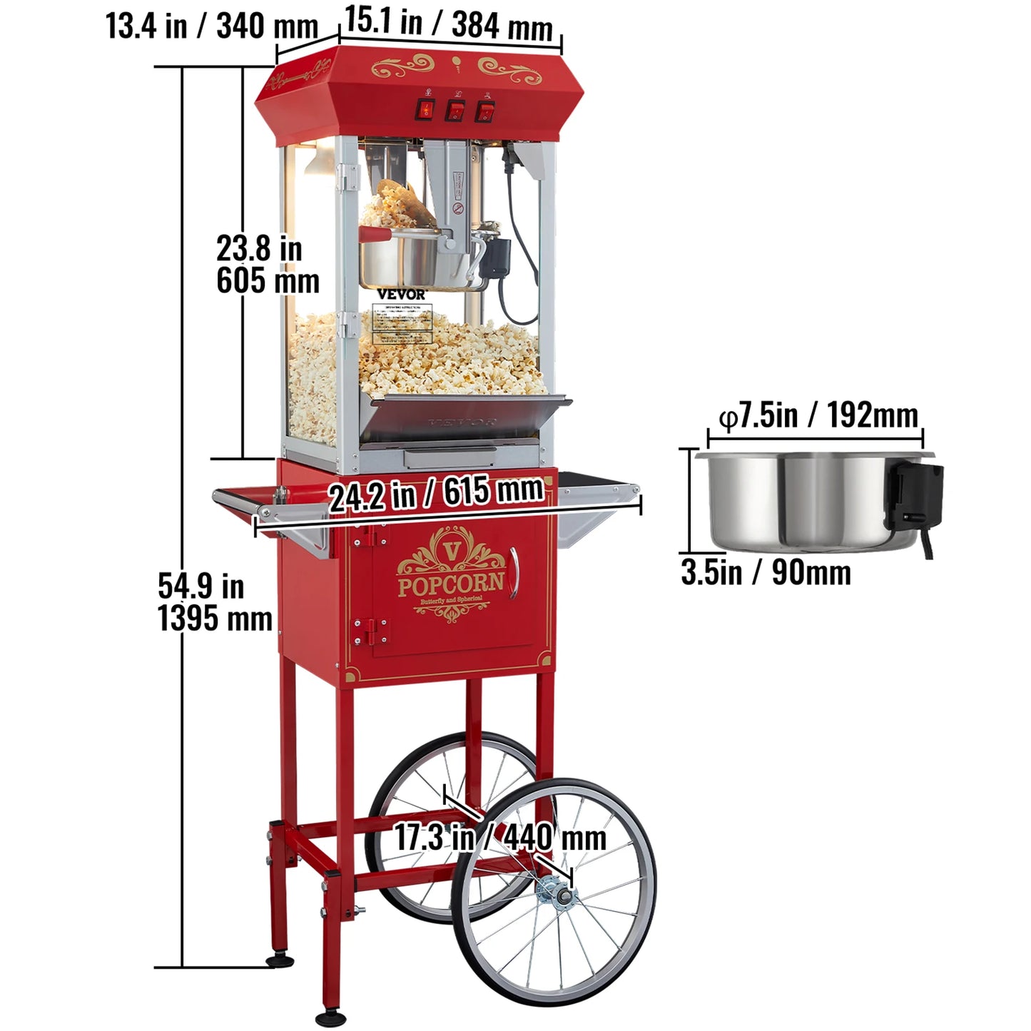 Succebuy Commercial Electric Popcorn Maker With 304 Stainless Steel