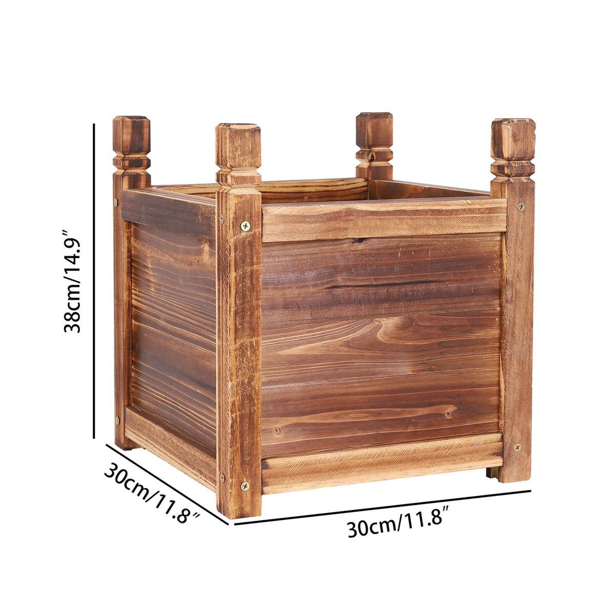 Wooden Raised Garden Bed Planter Box For Indoor Outdoor Growing