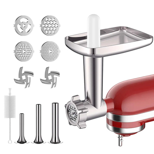 GVODE Stainless Steel Meat Grinder Attachment For KitchenAid Mixer