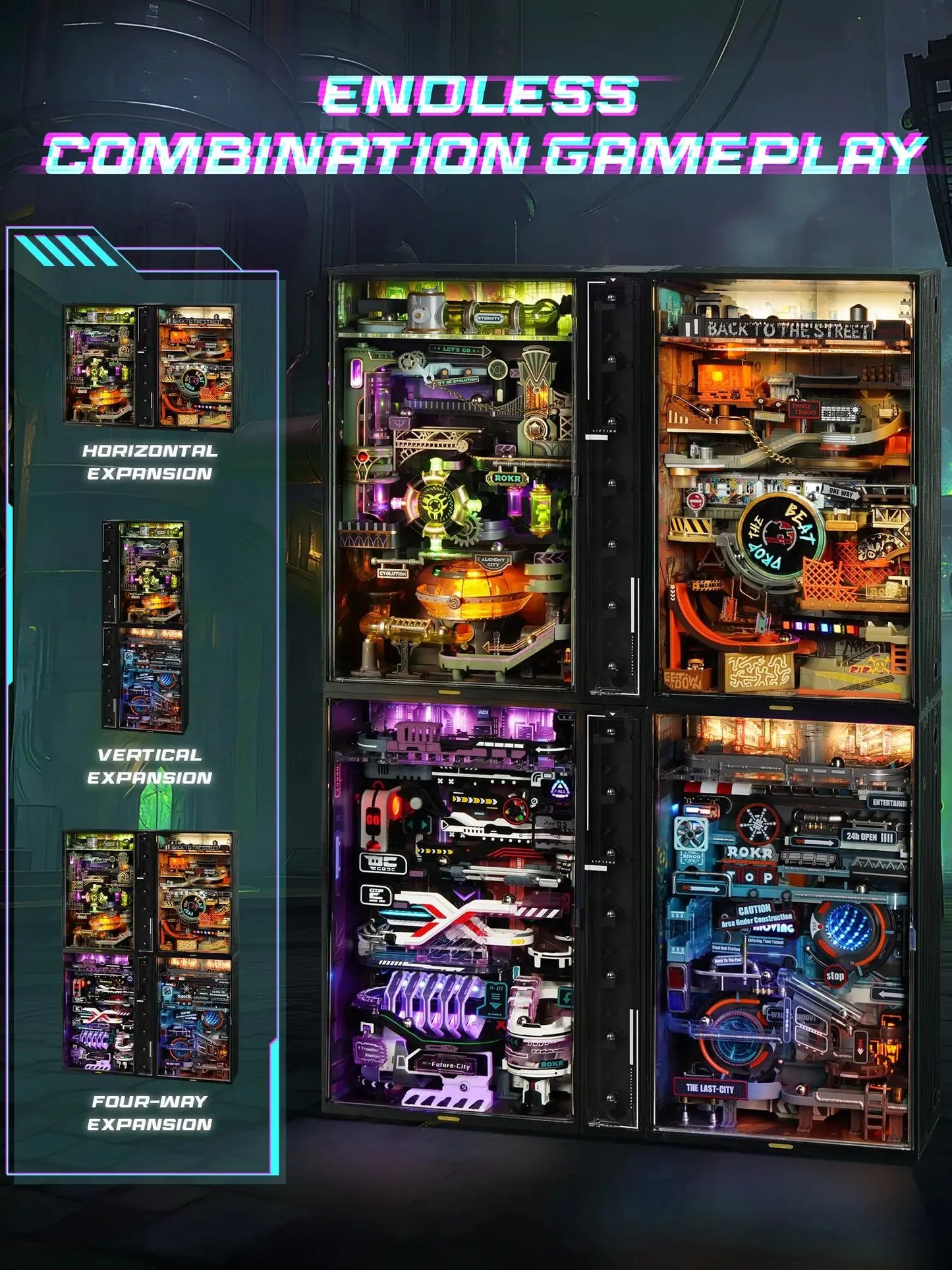 ROKR Pinball Track Model Assembly Set Alchemy City 3D Puzzle