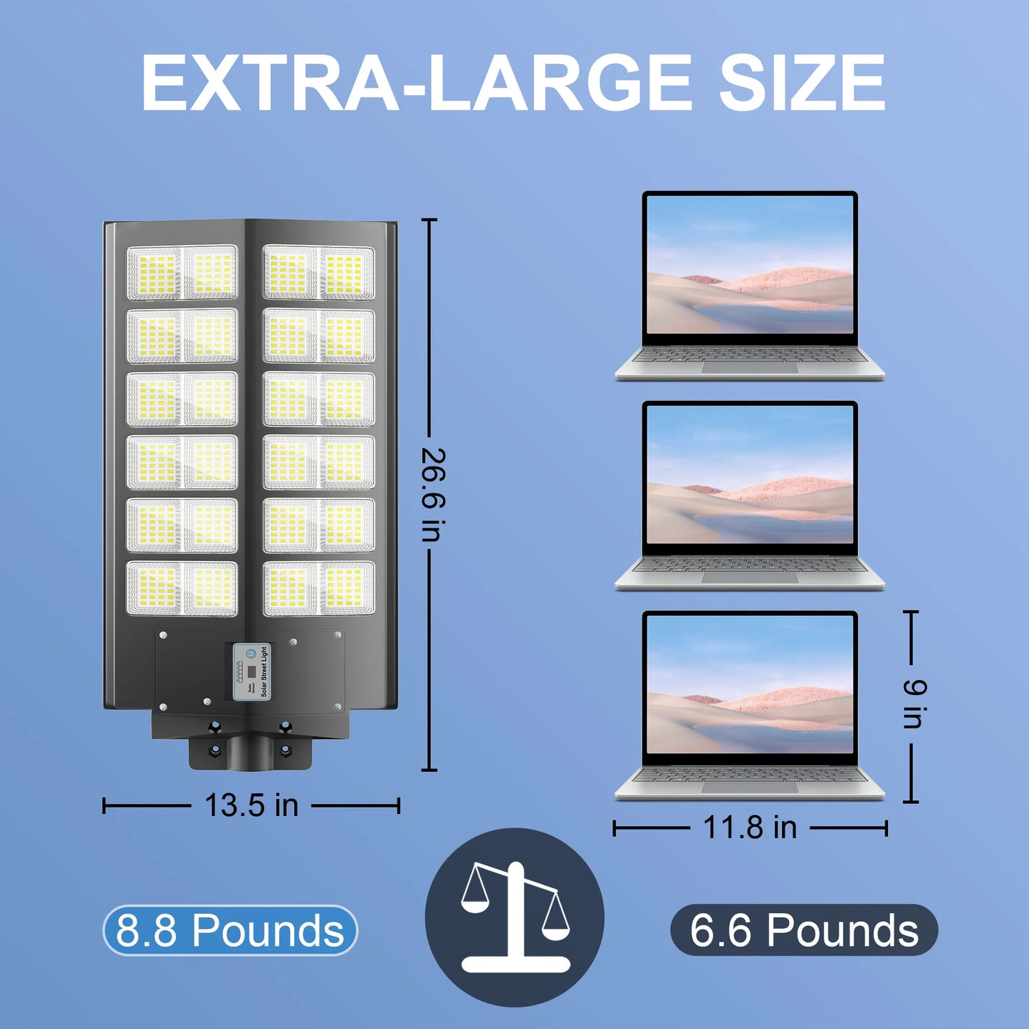 6000W Waterproof Solar Street Light With Auto Dusk Motion Sensor