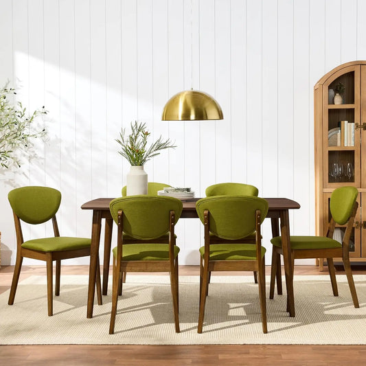 Mid-Century Modern Upholstered Dining Chairs Set Of 2