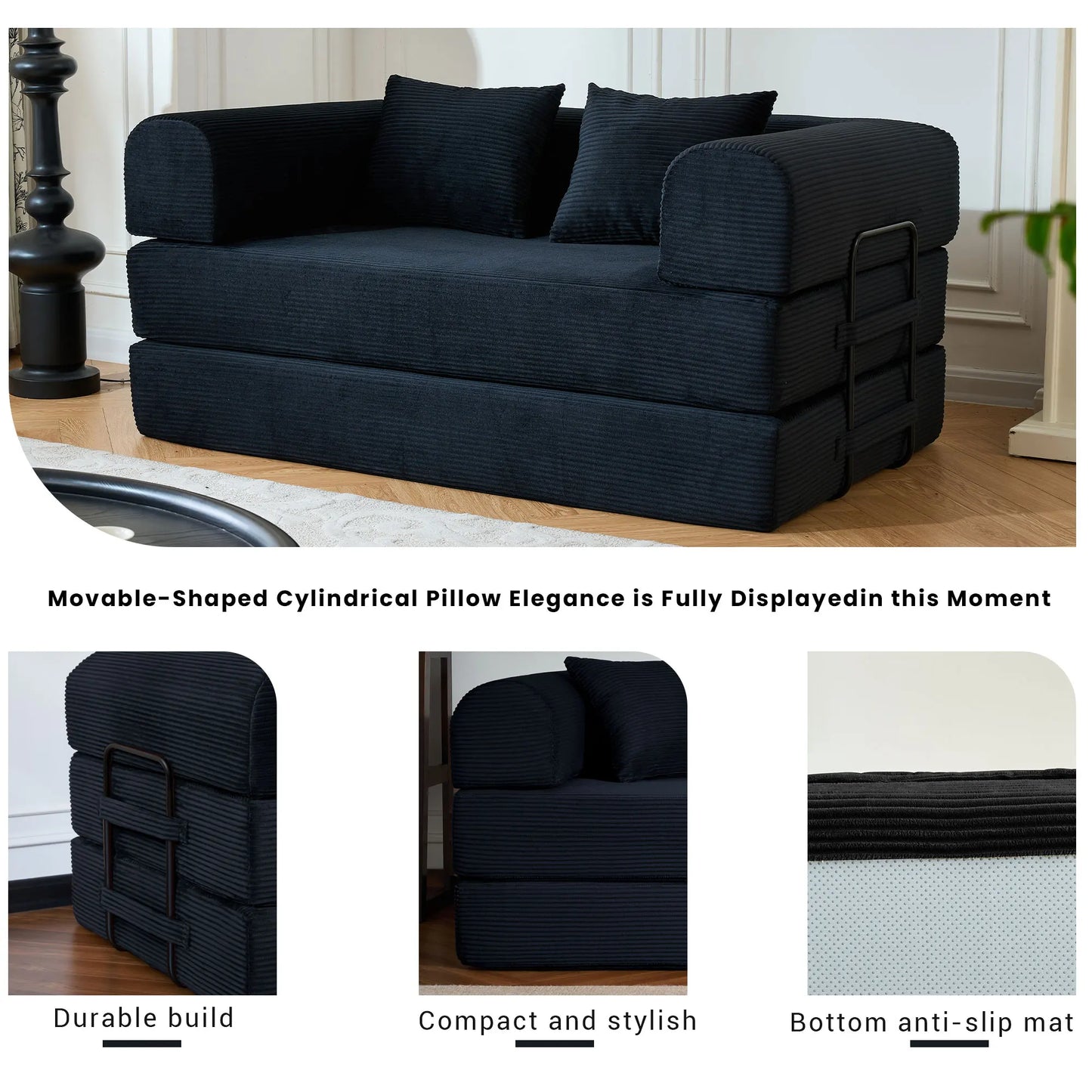 Boneless Folding Convertible Sofa Bed With Pull Out Sleeper