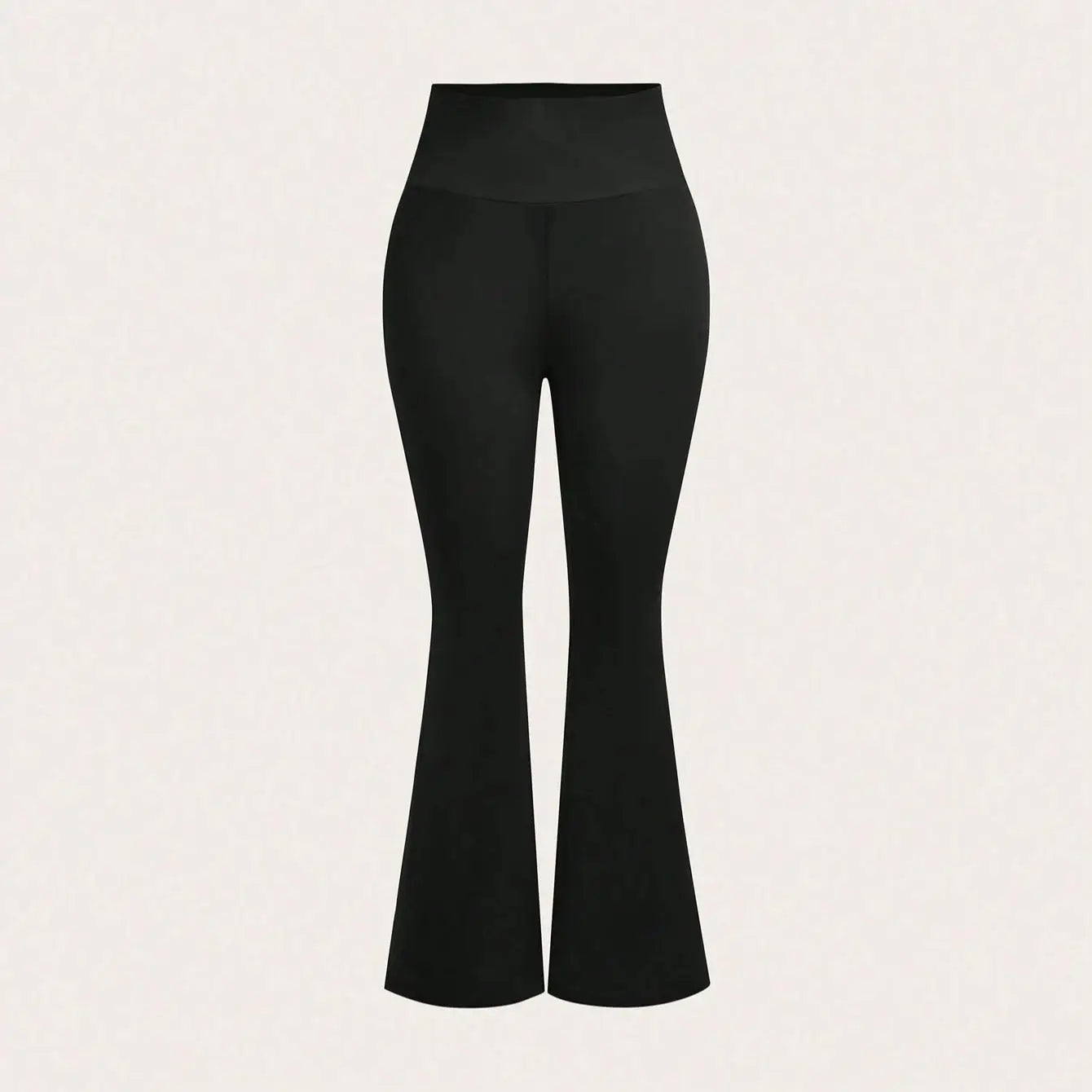 Women's High Waisted Flared Knit Pants With Stretchy Fit