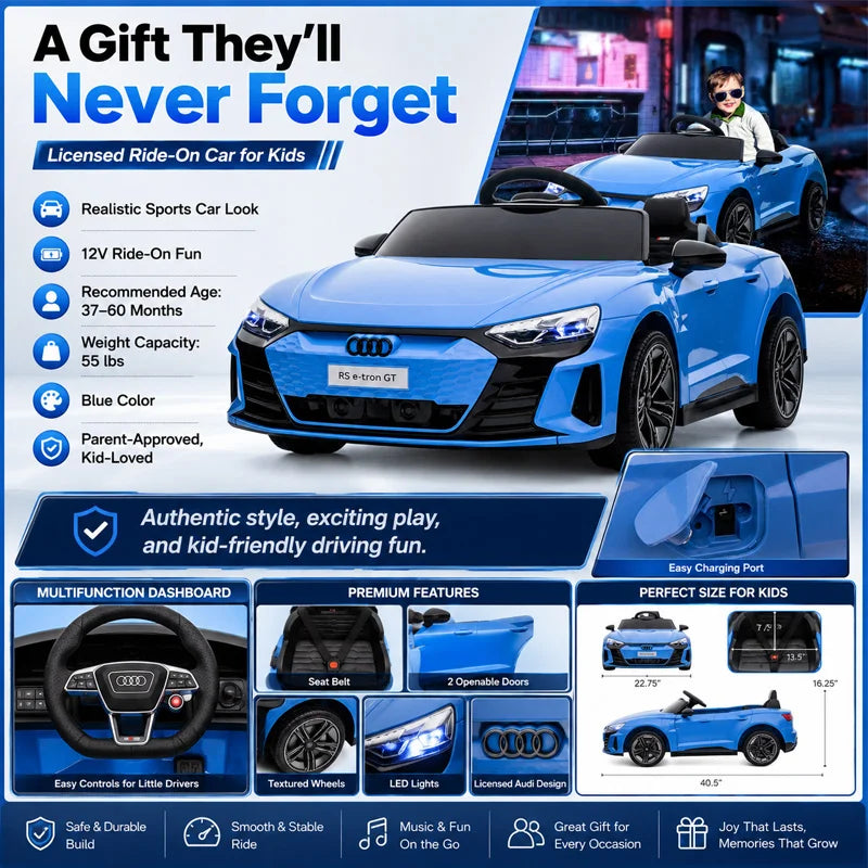 SMATEIGHT 12V Kids Ride On Car With Remote Control