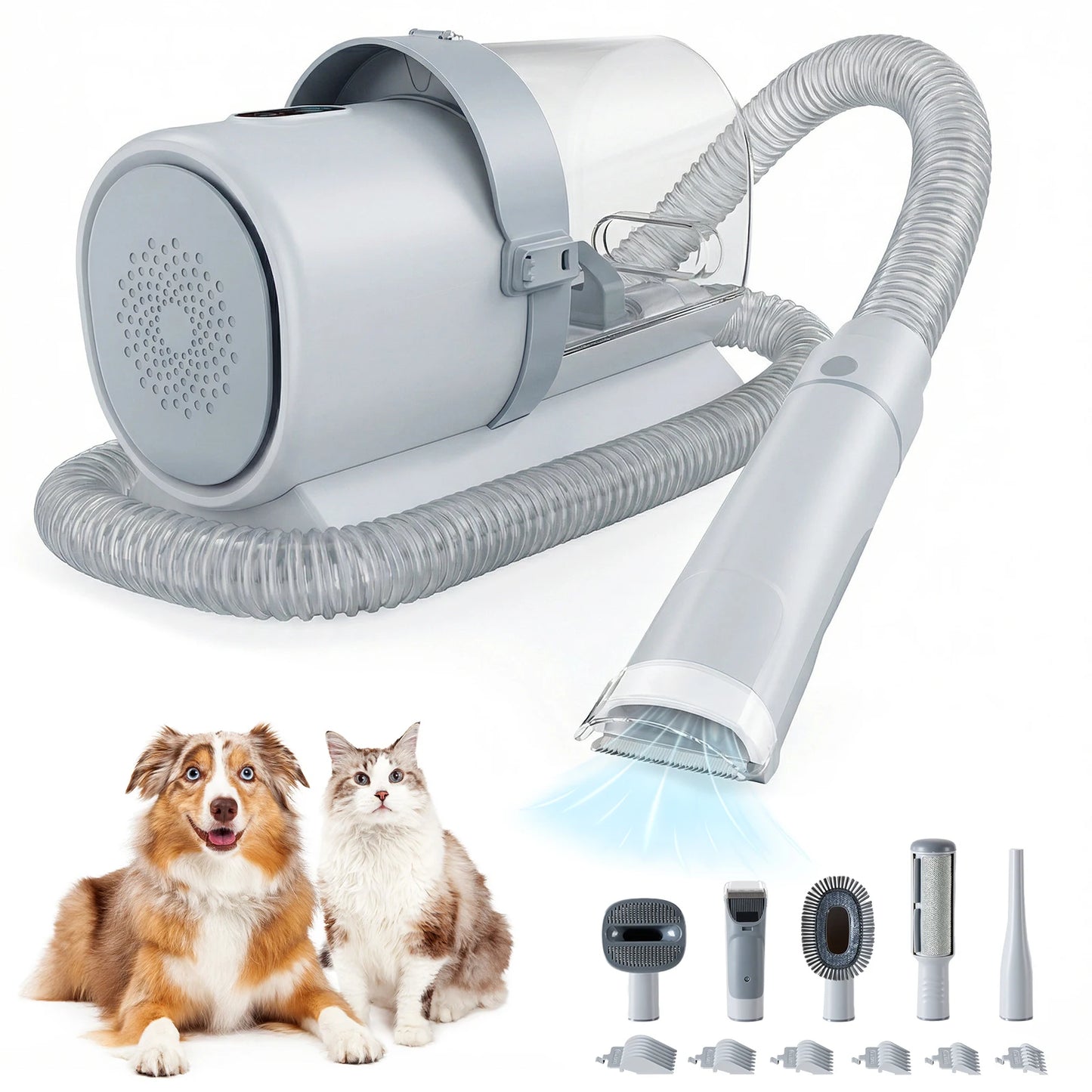 Sweetcrispy Professional Pet Grooming Vacuum Kit With Clippers